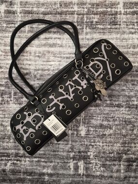 Ed Hardy Y2K Black Grommet Shoulder Bag Purse – New With Tags